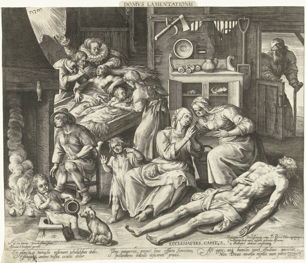 Een huis vol rouw door Nicolaes de Bruyn