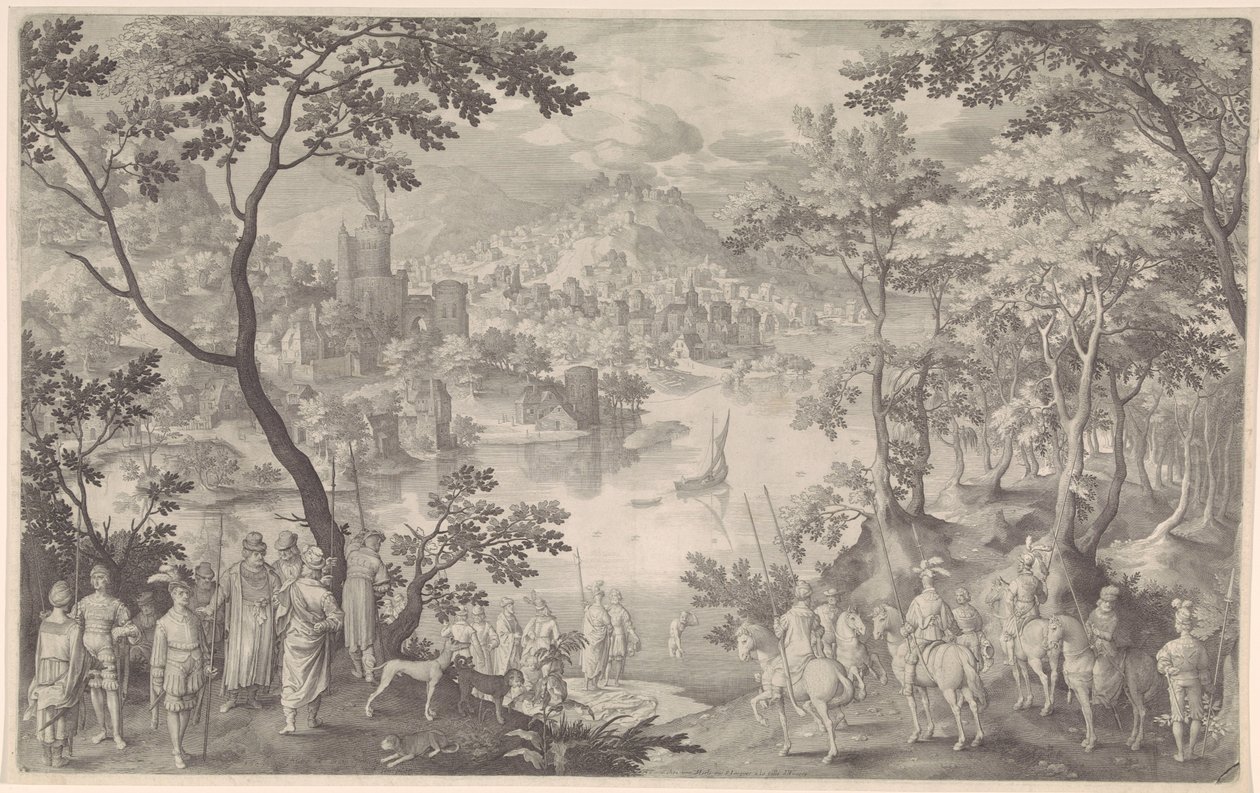 Genezing van Naäman door Nicolaes de Bruyn