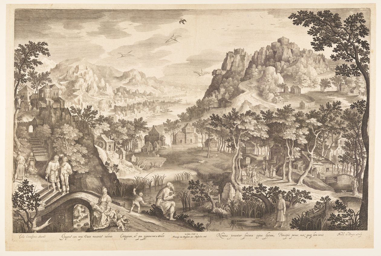 Hosea en de prostituee Gomer door Nicolaes de Bruyn