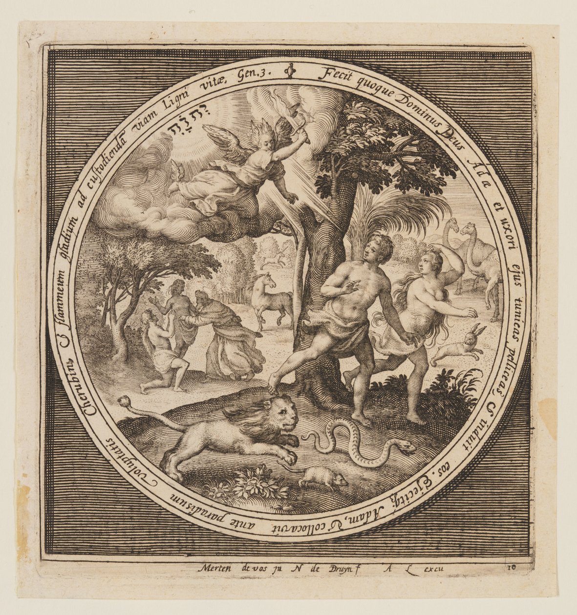 De Verdrijving, van De Schepping tot de Verdrijving uit het Paradijs door Nicolaes de Bruyn