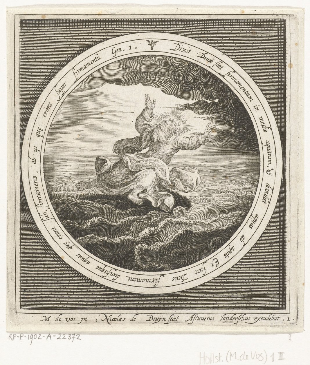 Tweede dag van schepping: God scheidt de watermassa