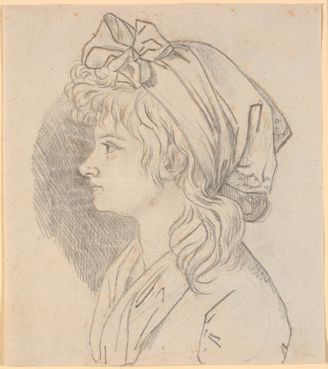 Profielportret van de tweede vrouw van de schilder, Juliane Marie Abildgaard, geboren Ottesen. Voorstudie voor portret in het Frederiksborgmuseum door Nicolai Abildgaard
