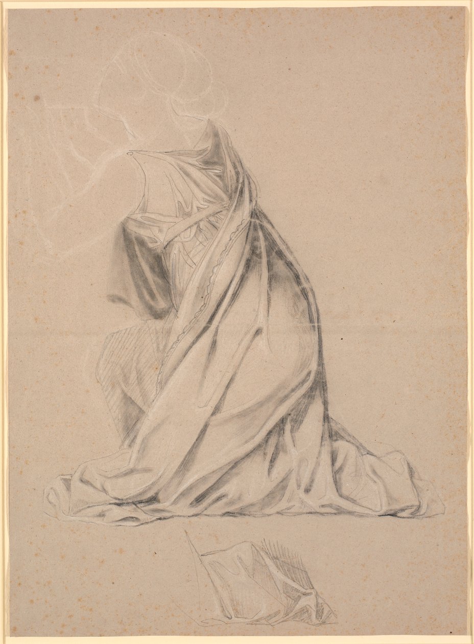 Studie voor de Knielende Figuur die Holsten Symboliseert op het Christian I-Schilderij voor Christiansborg door Nicolai Abildgaard