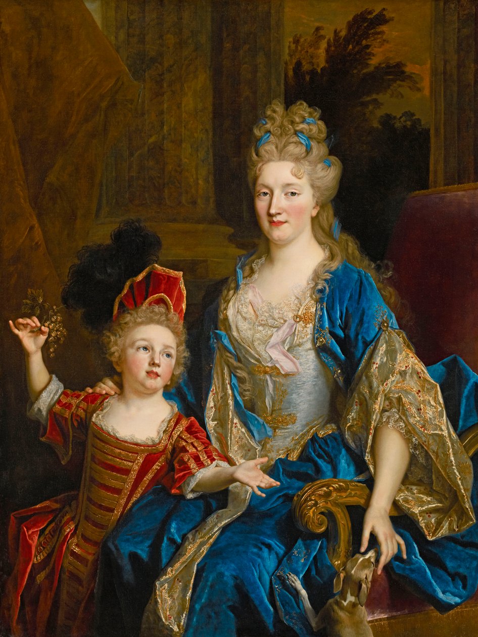 Portret van Catherine Coustard, Markiezin van Castelnau, met haar zoon Leonor, c.1699 door Nicolas de Largillière