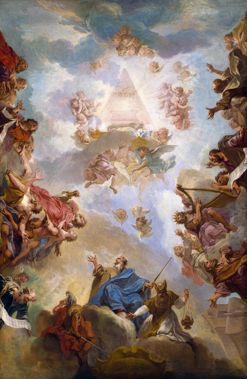 Profeten en koningen van het Oude Testament die de naam van Jehovah aanbidden door Nicolas Bertin