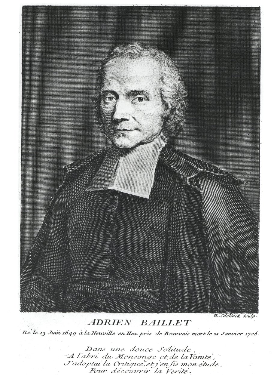 Portret van Adrien Baillet (1649-1706) door Nicolas Etienne Edelinck