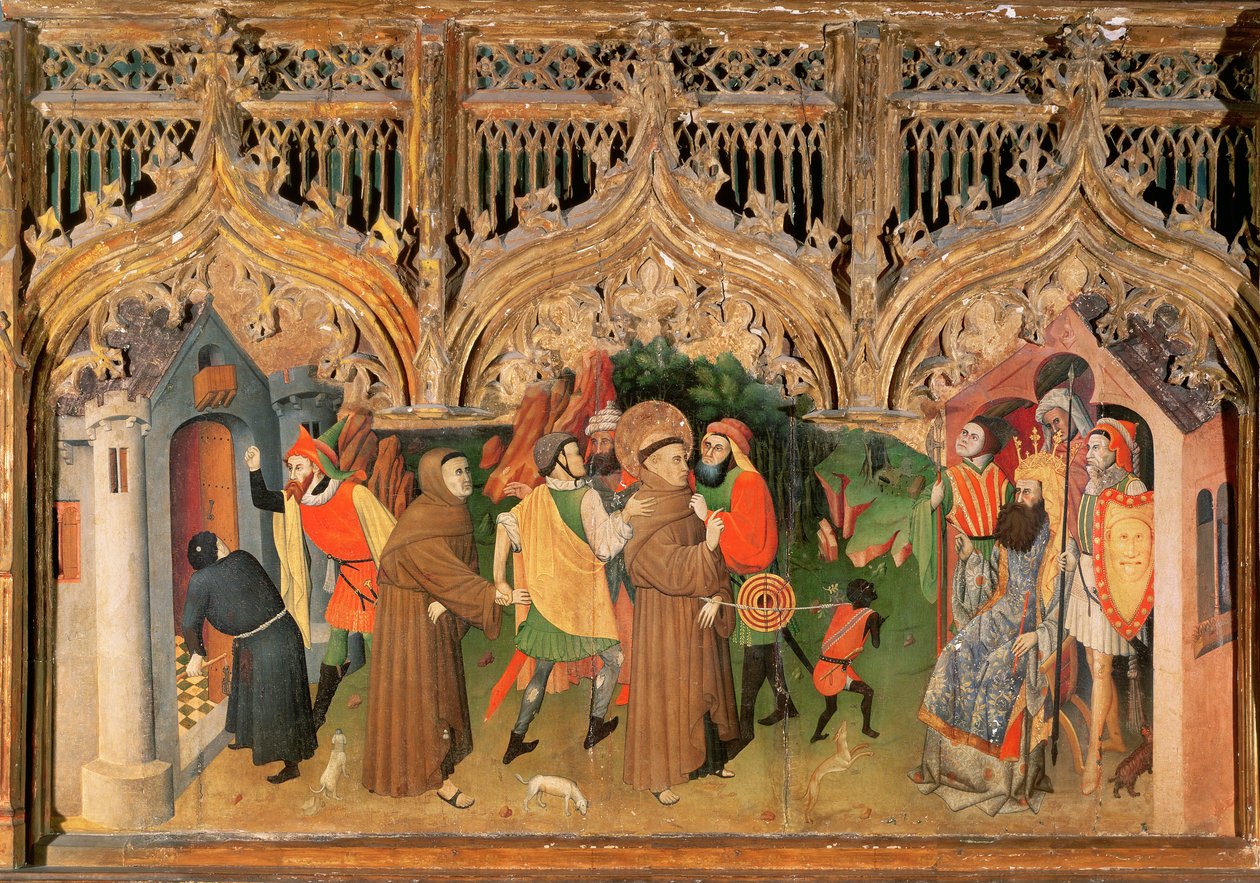 Scène uit het Leven van St. Franciscus van het Leven van de Maagd en St. Franciscus Altaarstuk door Nicolas Frances