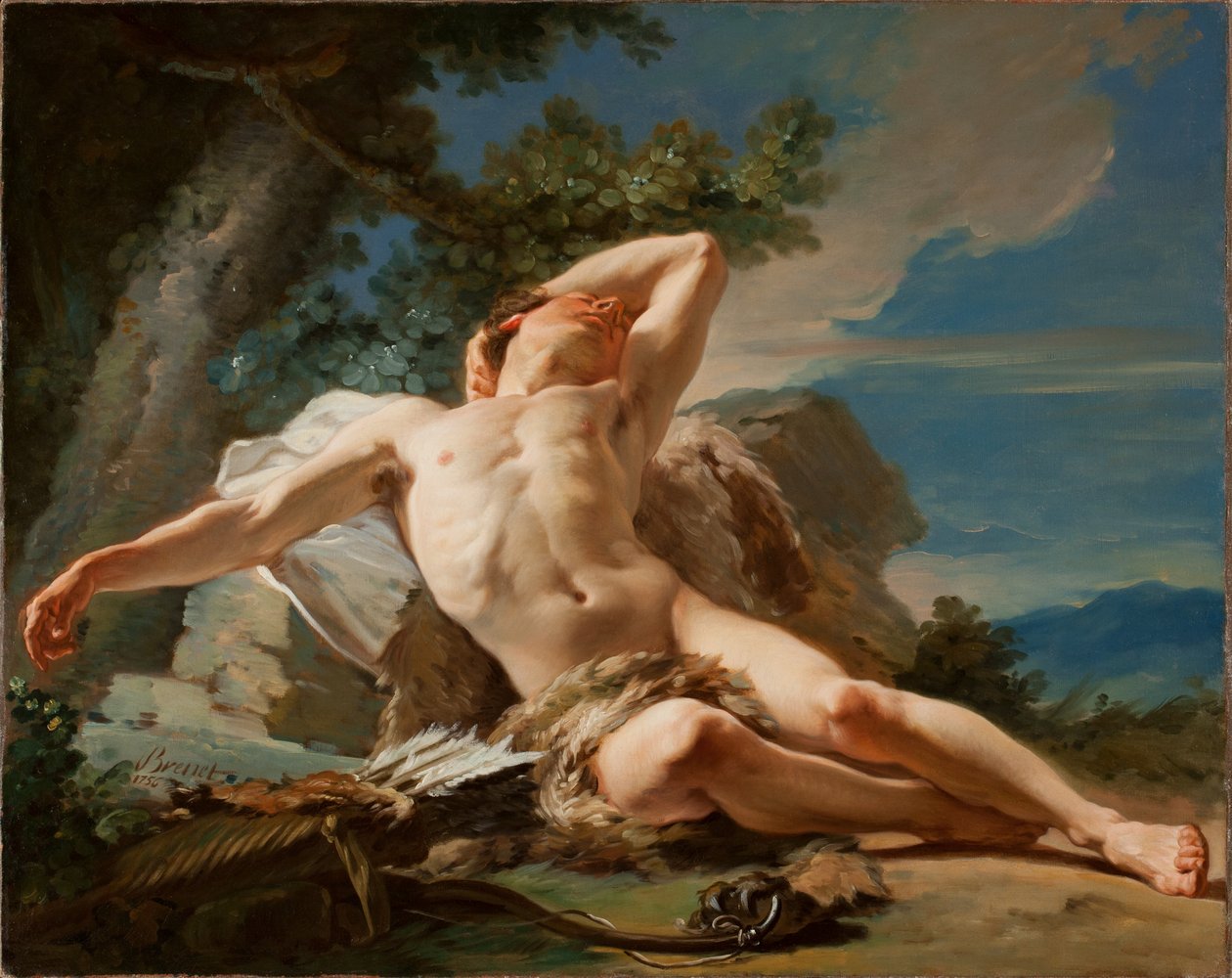 Slapende Endymion, 1756 door Nicolas Guy Brenet