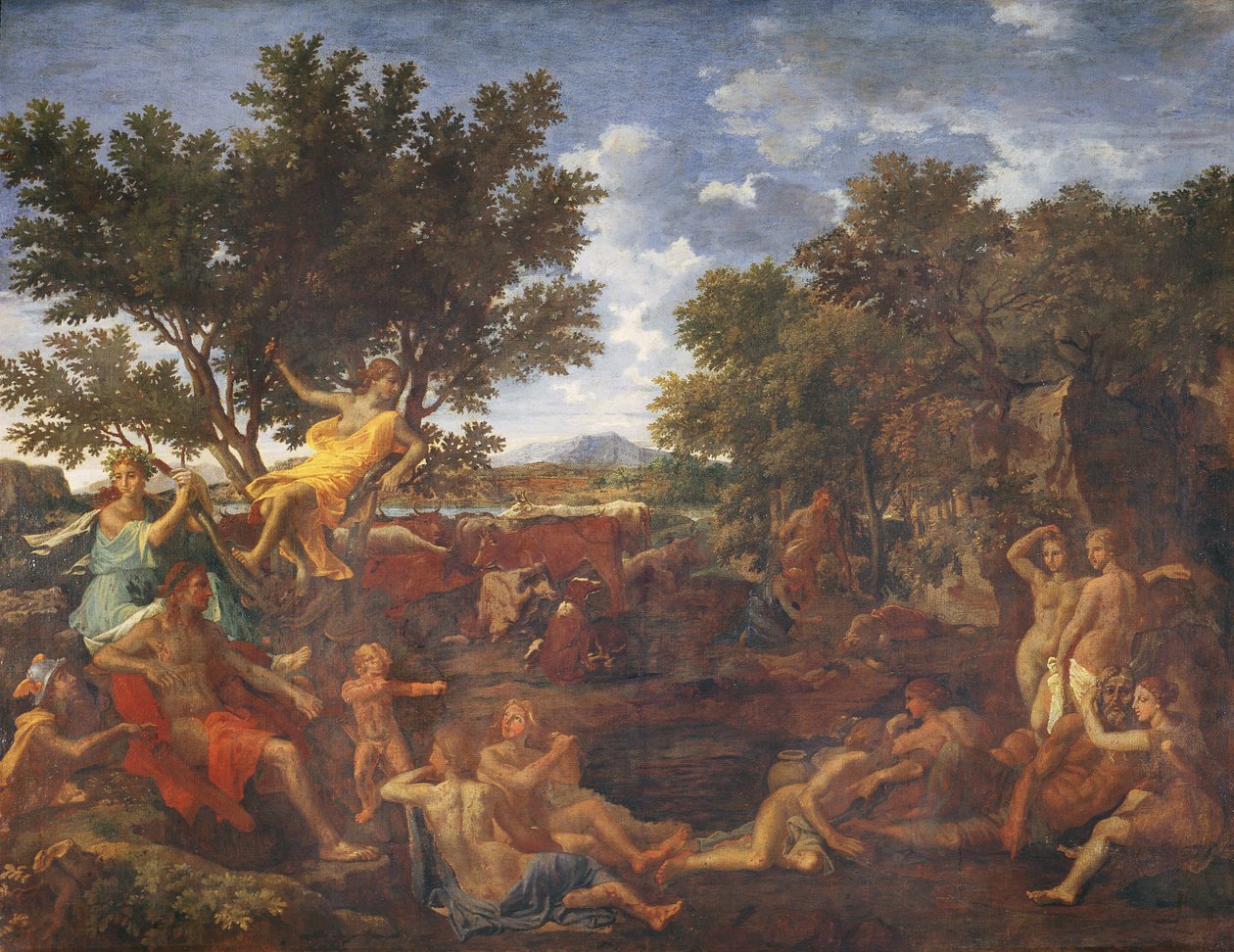 Apollo, Minnaar van Daphne door Nicolas Poussin