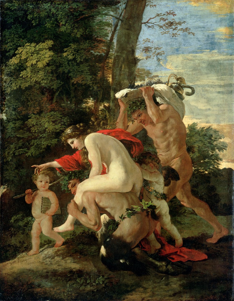 Bacchanaal tafereel, voor 1630 door Nicolas Poussin