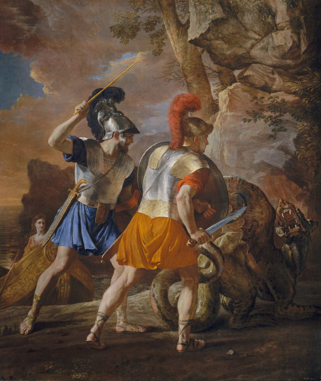De Metgezellen van Rinaldo door Nicolas Poussin