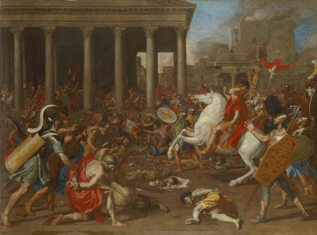 De Verovering van Jeruzalem door Keizer Titus door Nicolas Poussin
