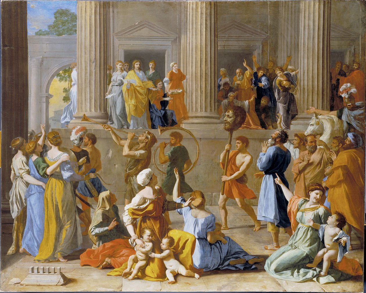 De triomf van David door Nicolas Poussin