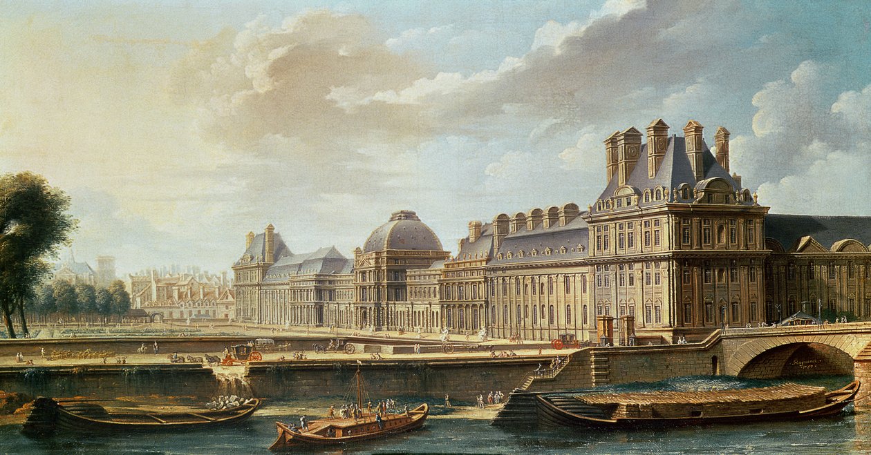 Het paleis en de tuin van de Tuilerieën, 1757 door Nicolas Raguenet