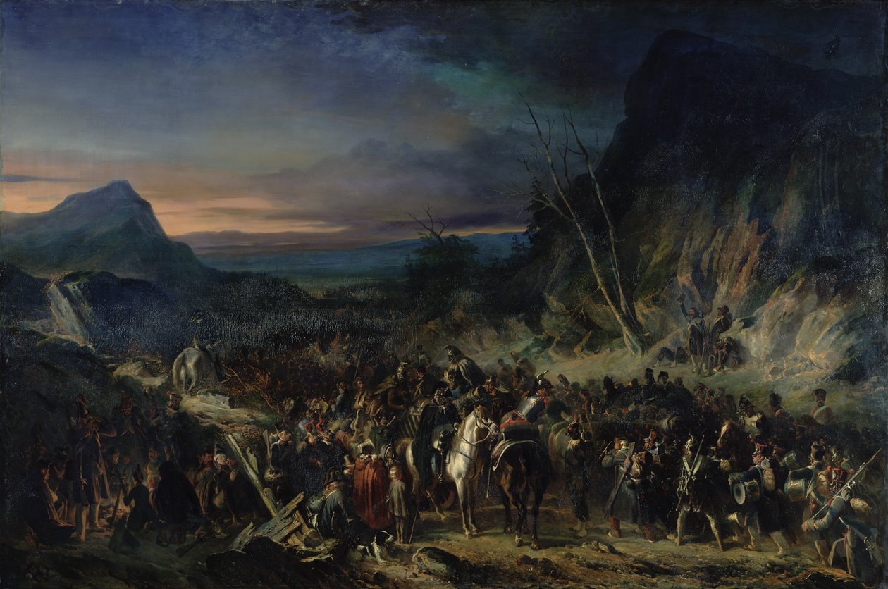 De kloof, campagne van 1809, 1843 door Nicolas Toussaint Charlet