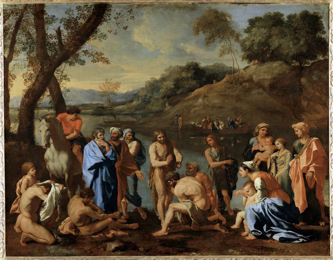Saint Jean baptisant le peuple - Johannes doopt het volk ... door Nicolas (attr.to) Poussin