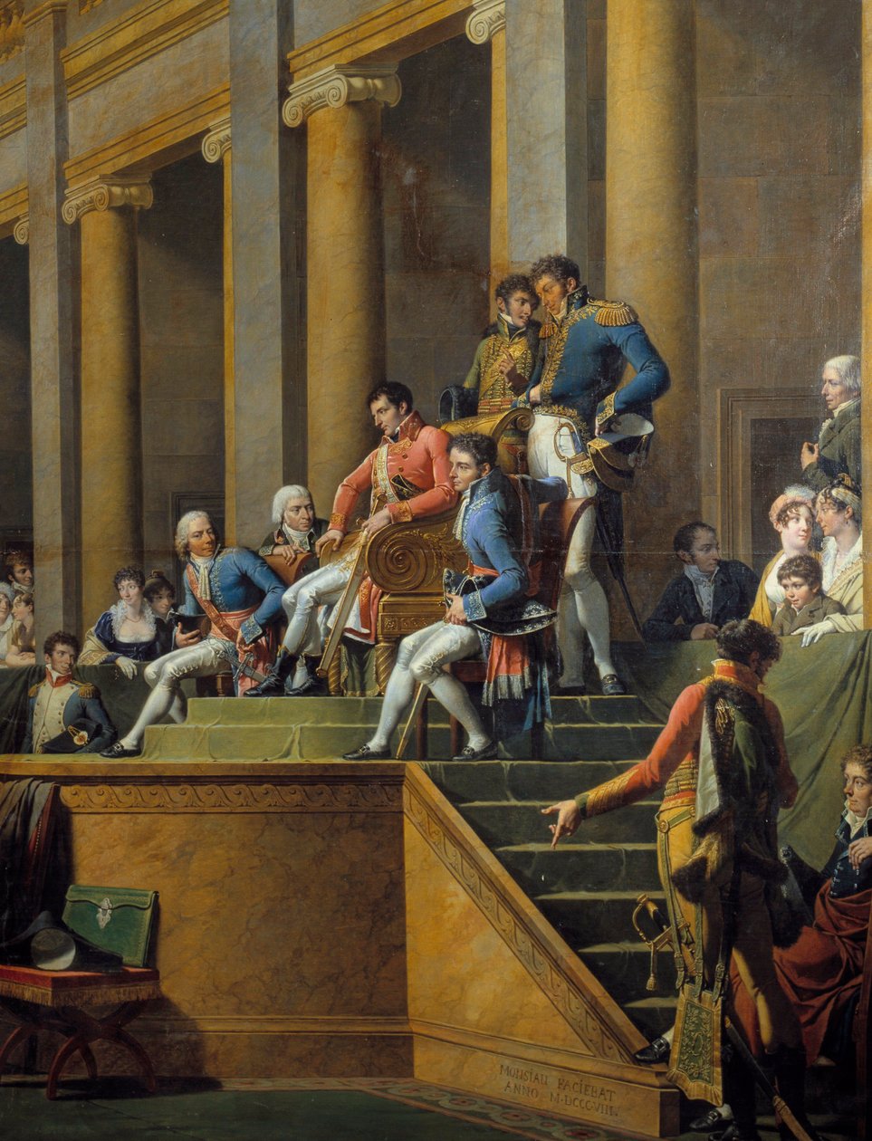 Detail van Consulat de la République cisalpine réunie en comices à Lyon door Nicolas Andre Monsiau
