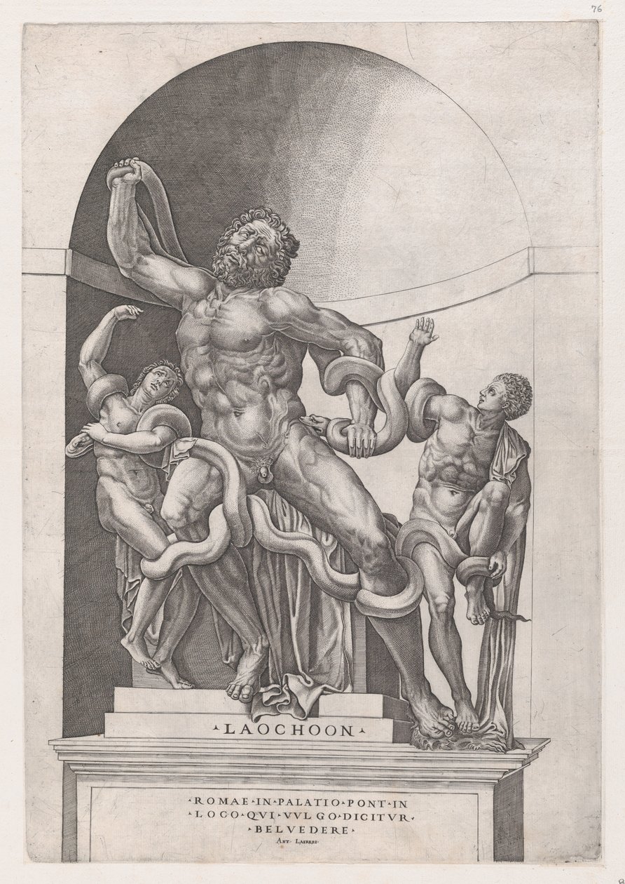 Speculum Romanae Magnificentiae: Laocoon door Nicolas Beatrizet