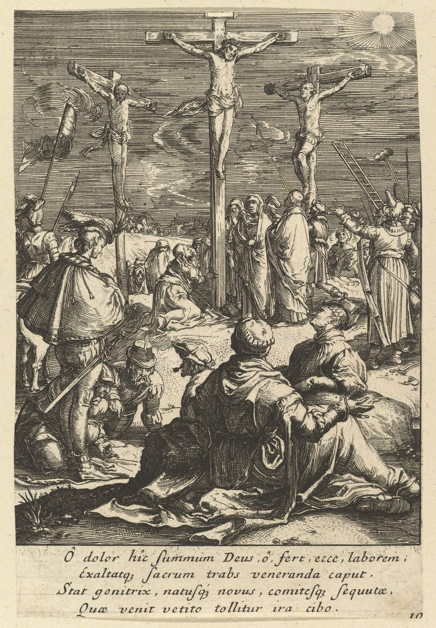 Christus aan het kruis, uit De Passie van Christus door Nicolas Cochin