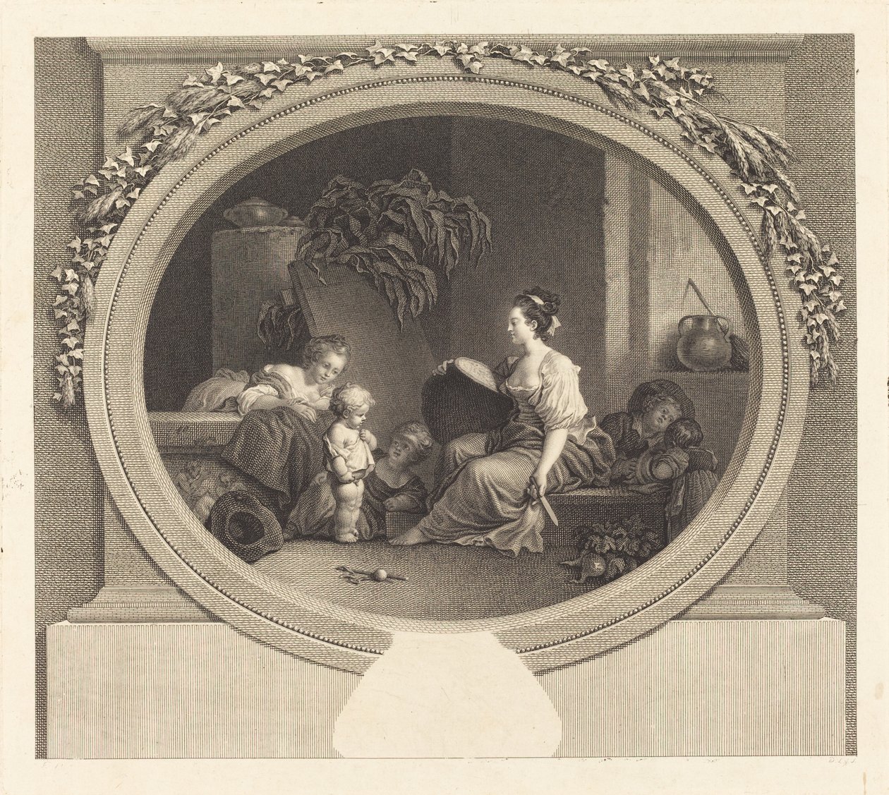 Zeg alsjeblieft door Nicolas Delaunay after Jean Honoré Fragonard