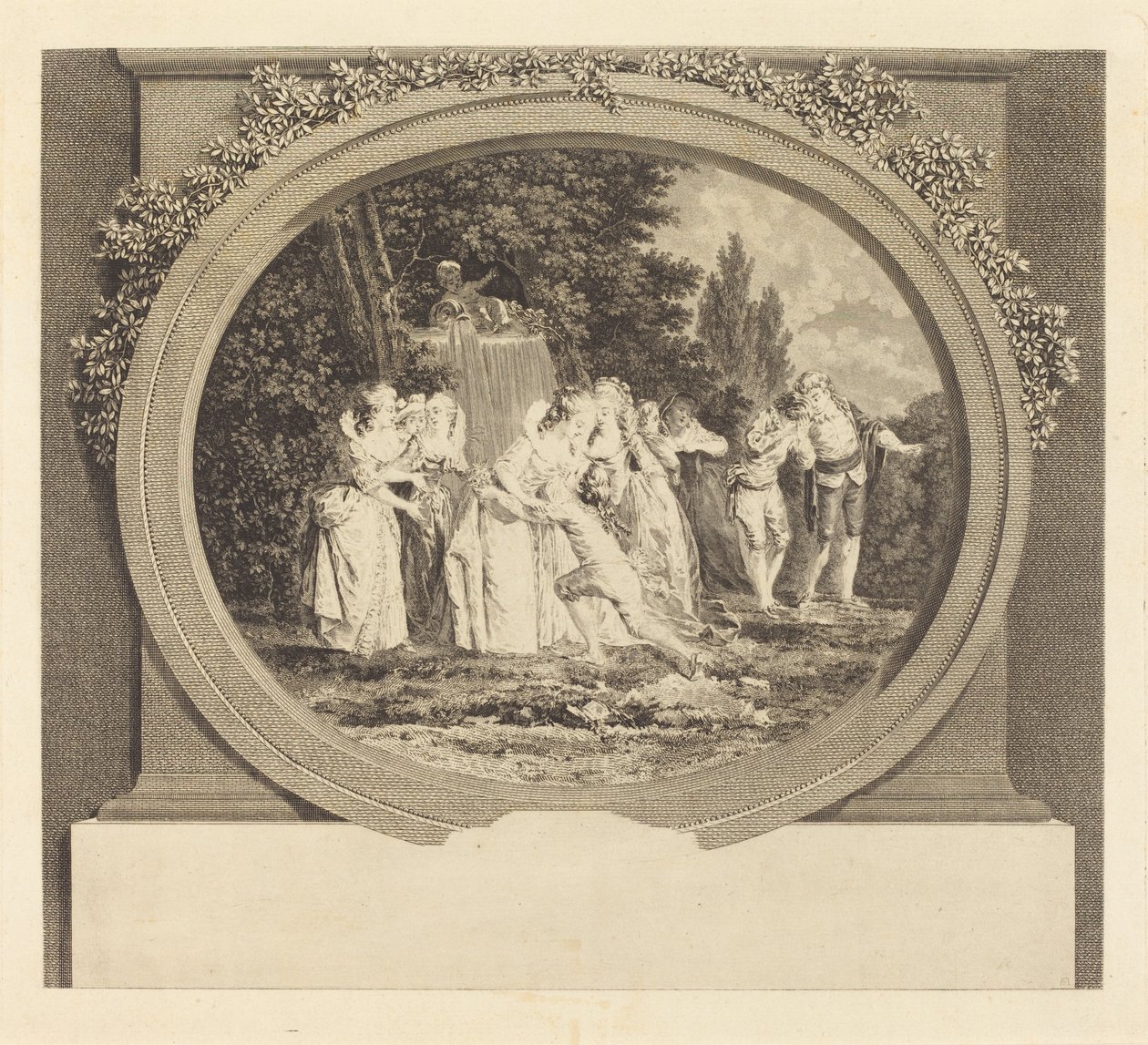 De aanvaarde geloften door Nicolas Delaunay after Jean Honoré Fragonard