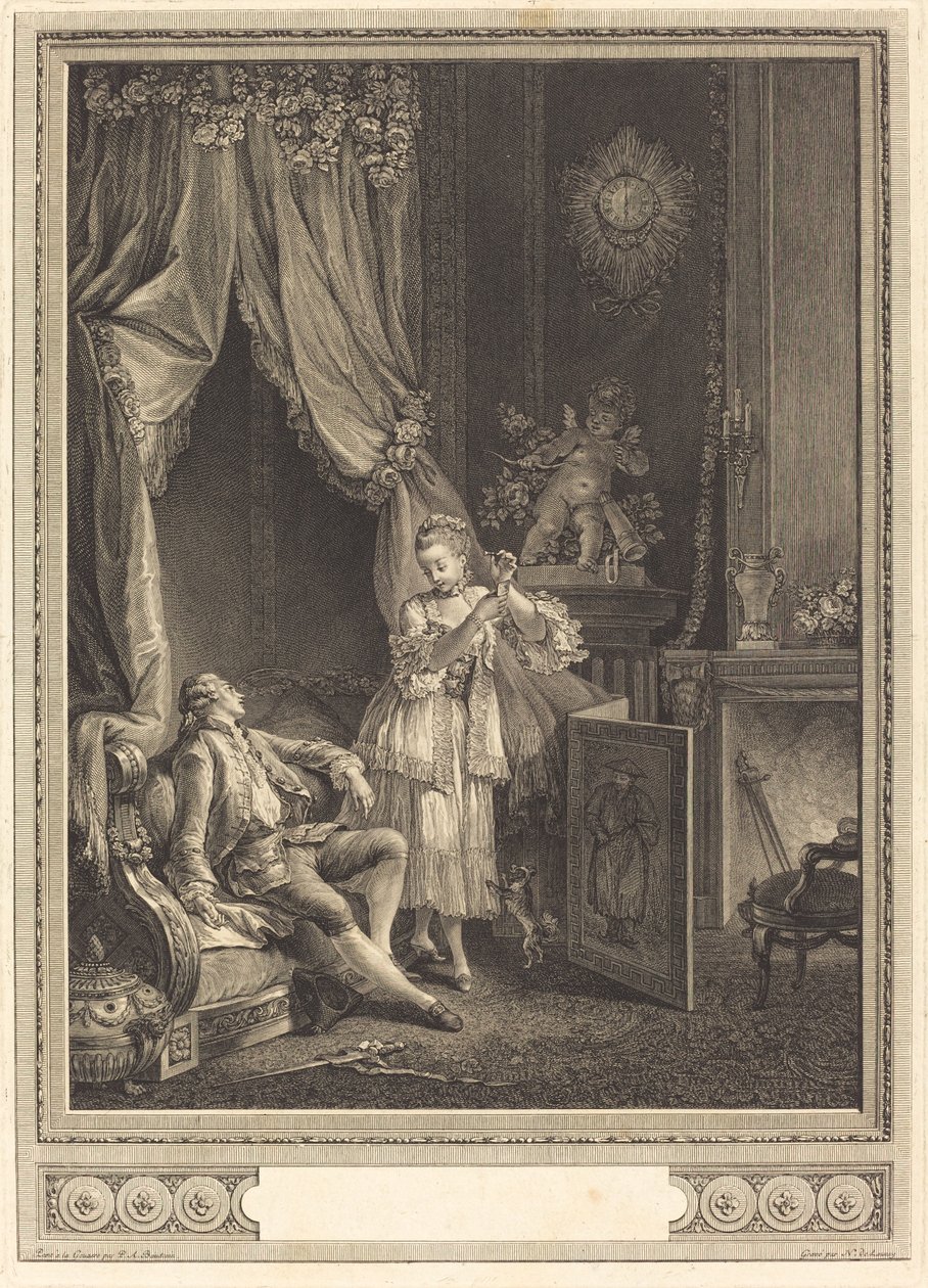 De lege koker door Nicolas Delaunay after Pierre Antoine Baudouin