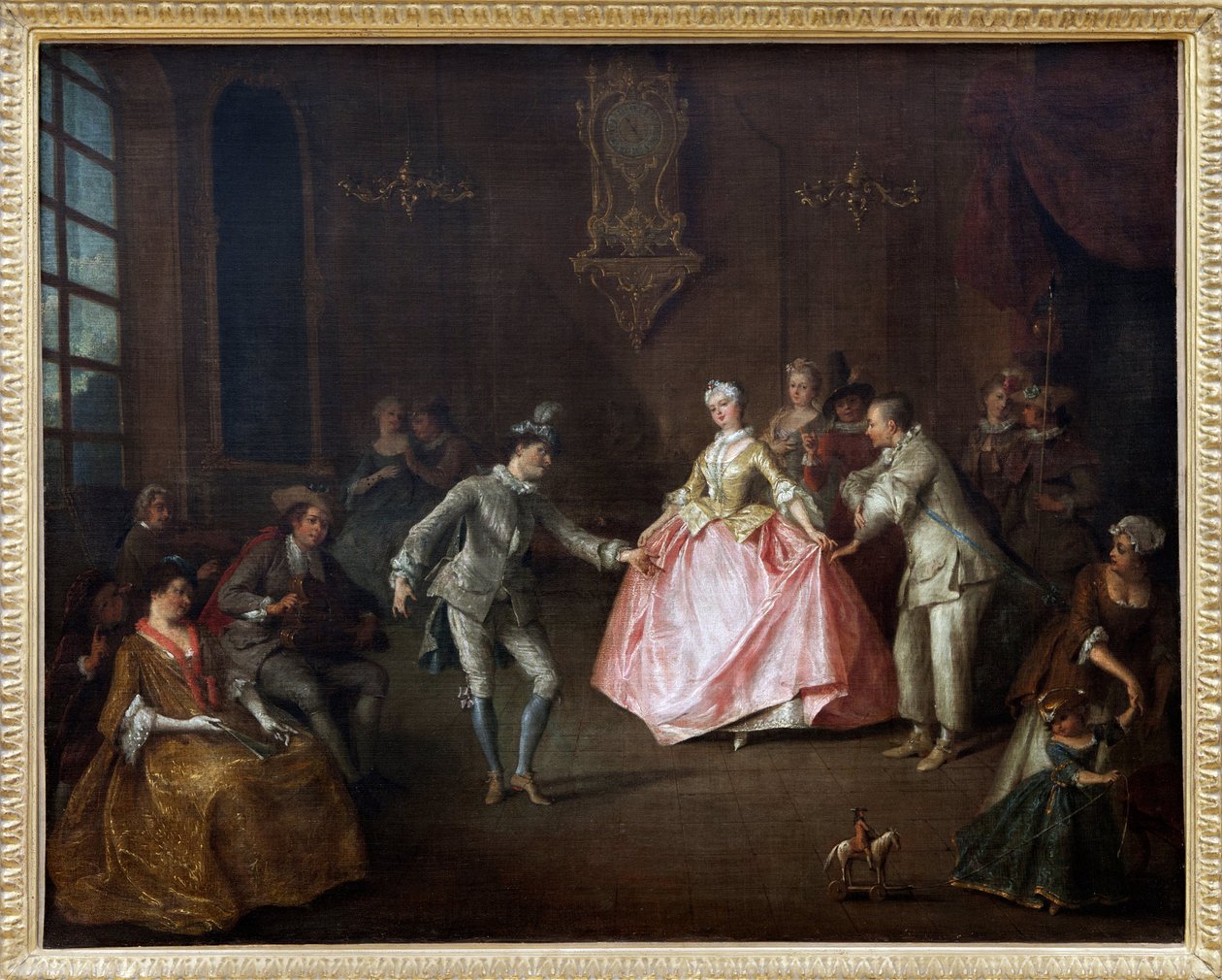 Voor het kostuumbal door Nicolas Lancret