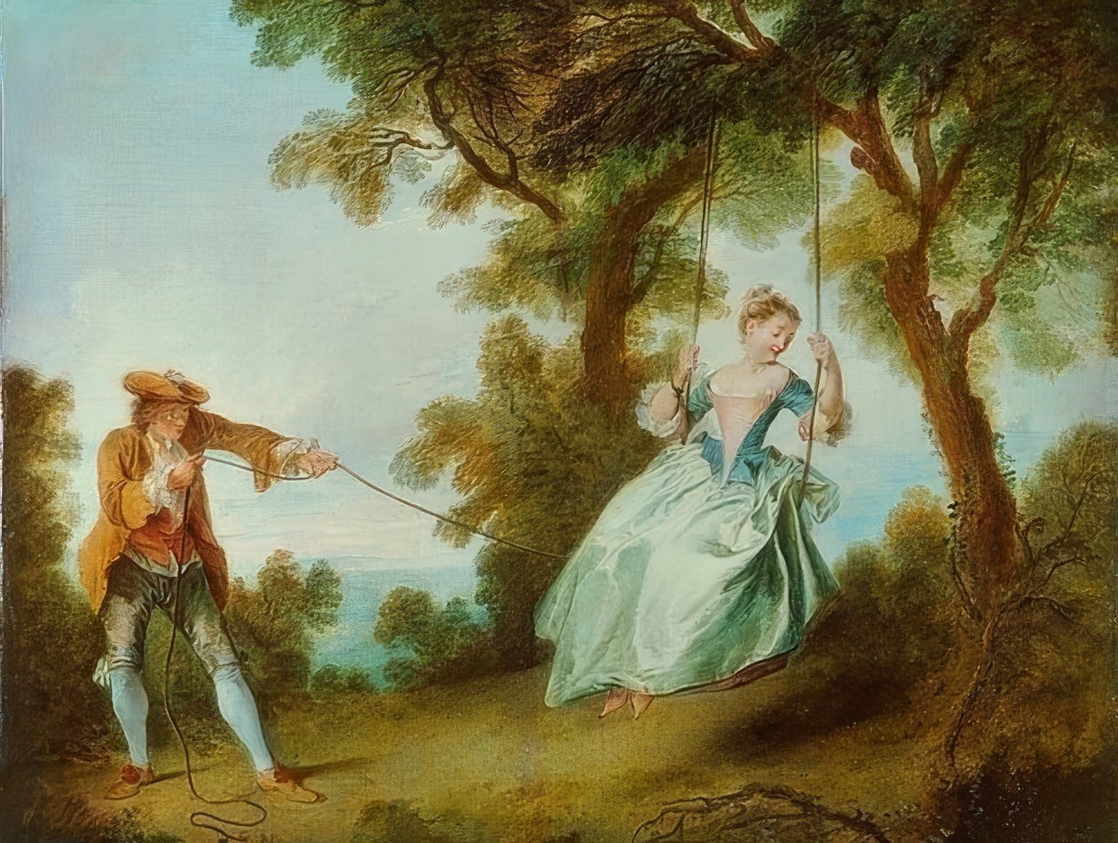 De schommel door Nicolas Lancret