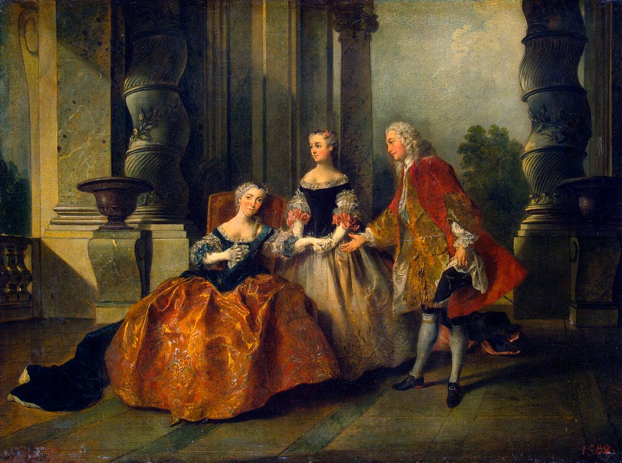 Scène uit de tragedie Le Comte d
