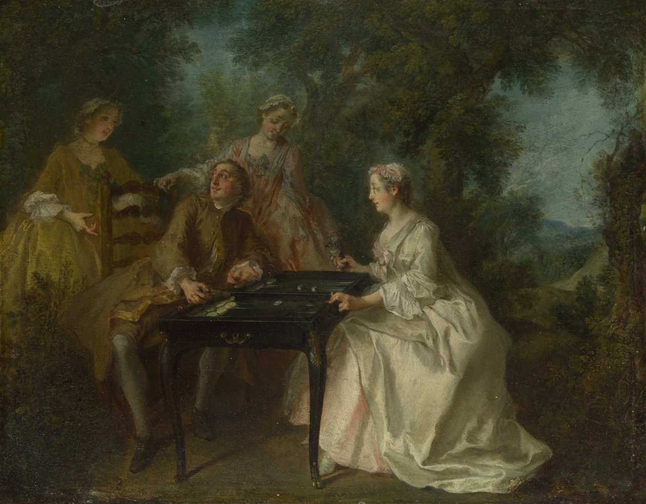 De vier tijden van de dag: Namiddag, c. 1740 door Nicolas Lancret
