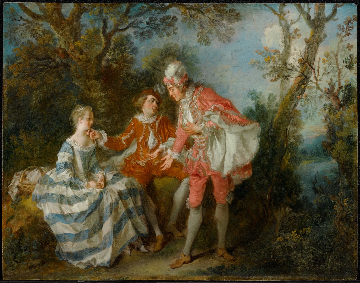 Twee vrienden door Nicolas Lancret