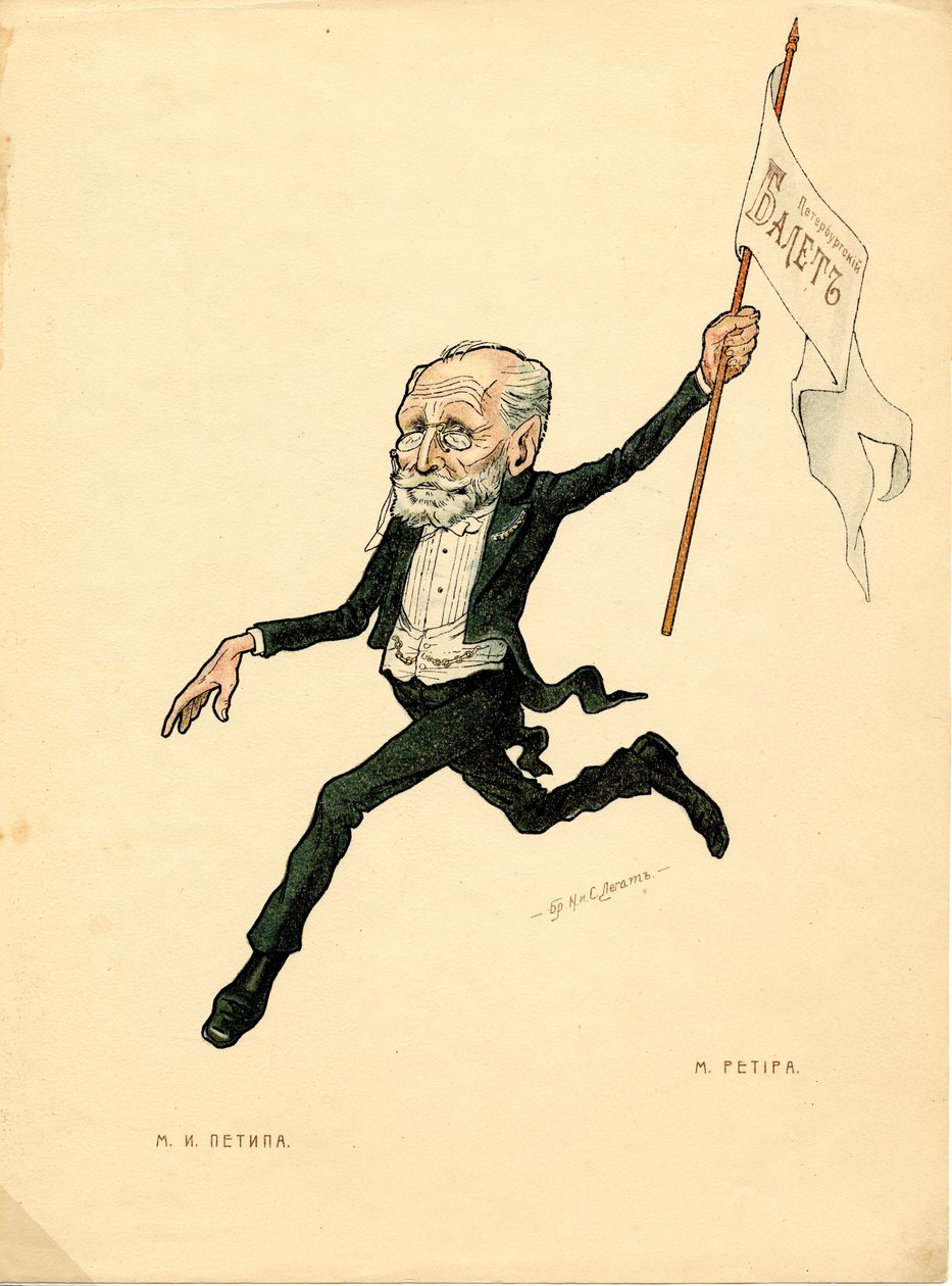 Portret van Marius Petipa, danser en choreograaf door Nicolas Legat