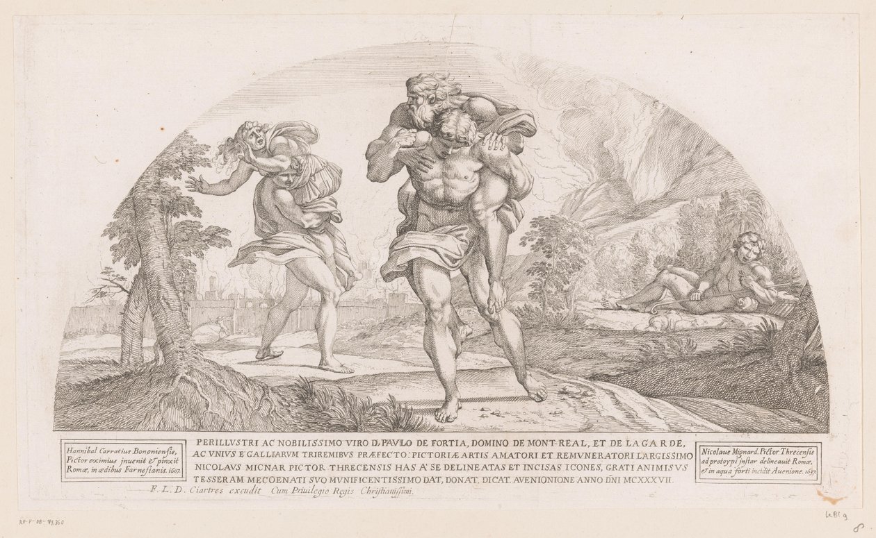 Amphinomus en Anapias door Nicolas Mignard