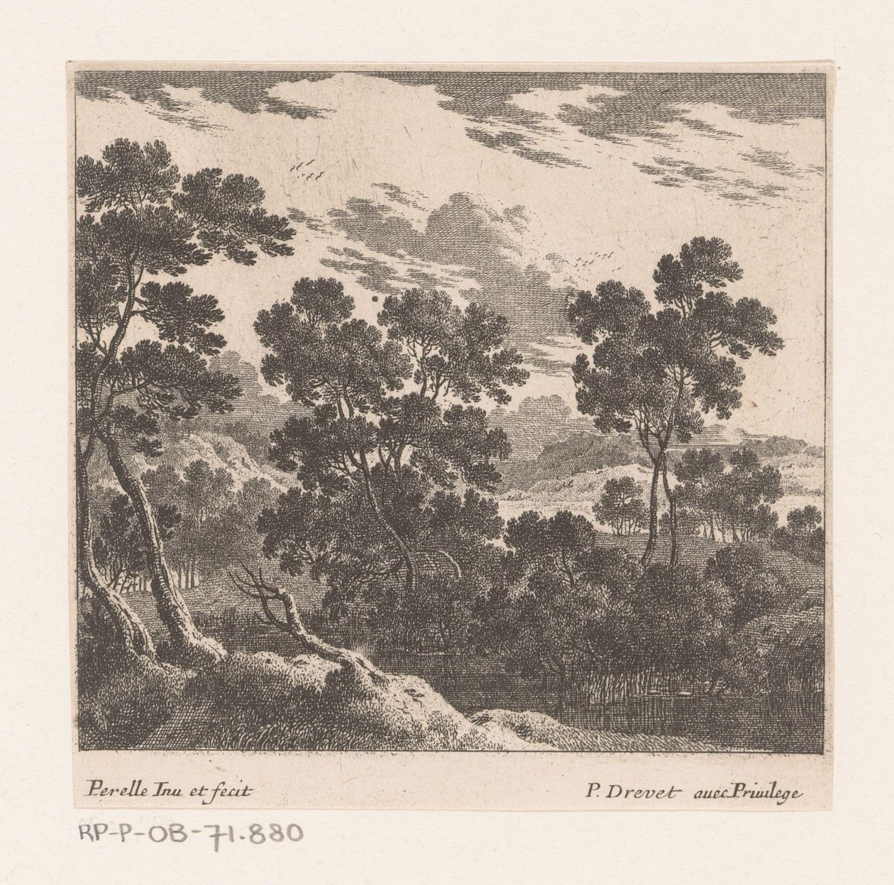 Landschap met bomen door Nicolas Perelle