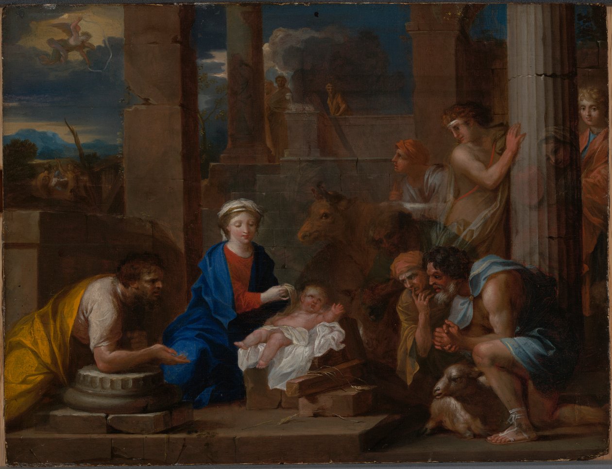 De Aanbidding van de Herders door Nicolas Pierre Loir