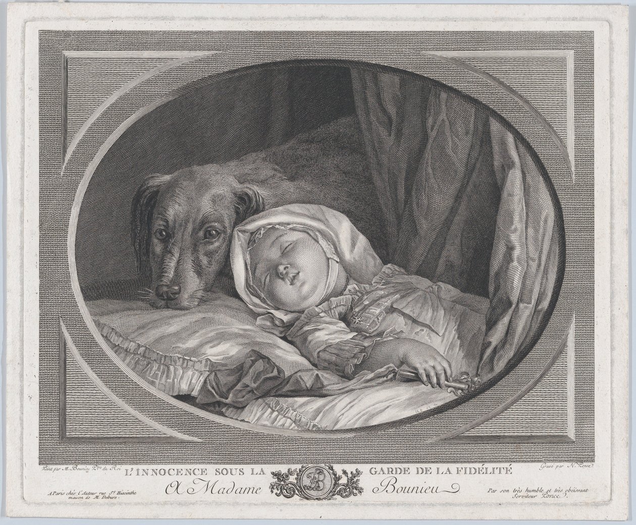 Onschuld bewaakt door trouw, 1761-1831 door Nicolas Ponce
