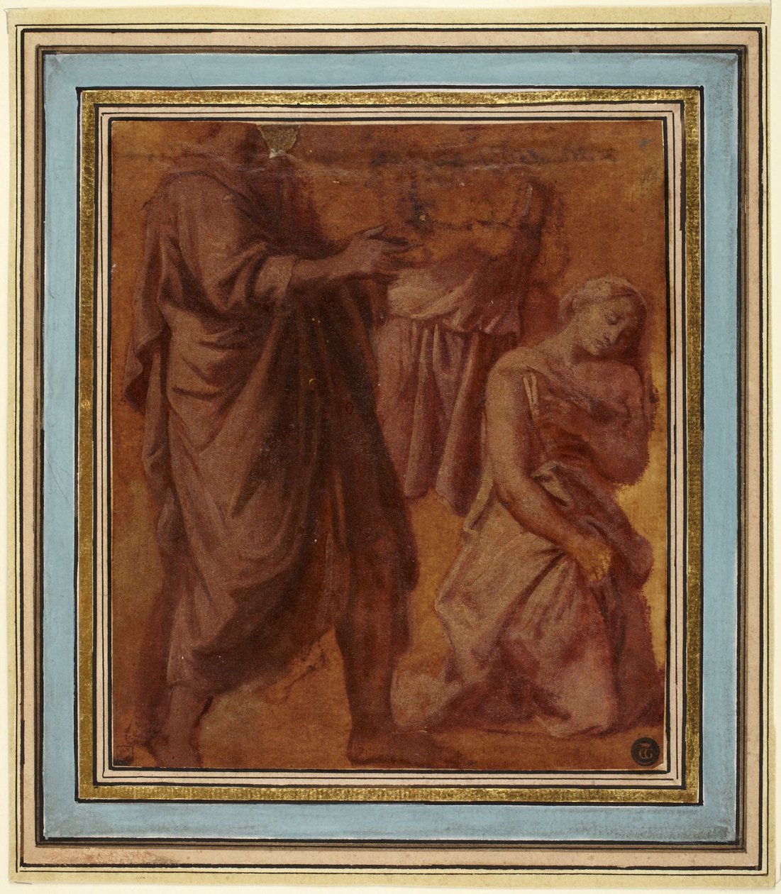 Christus und die Ehebrecherin door Nicolas Poussin