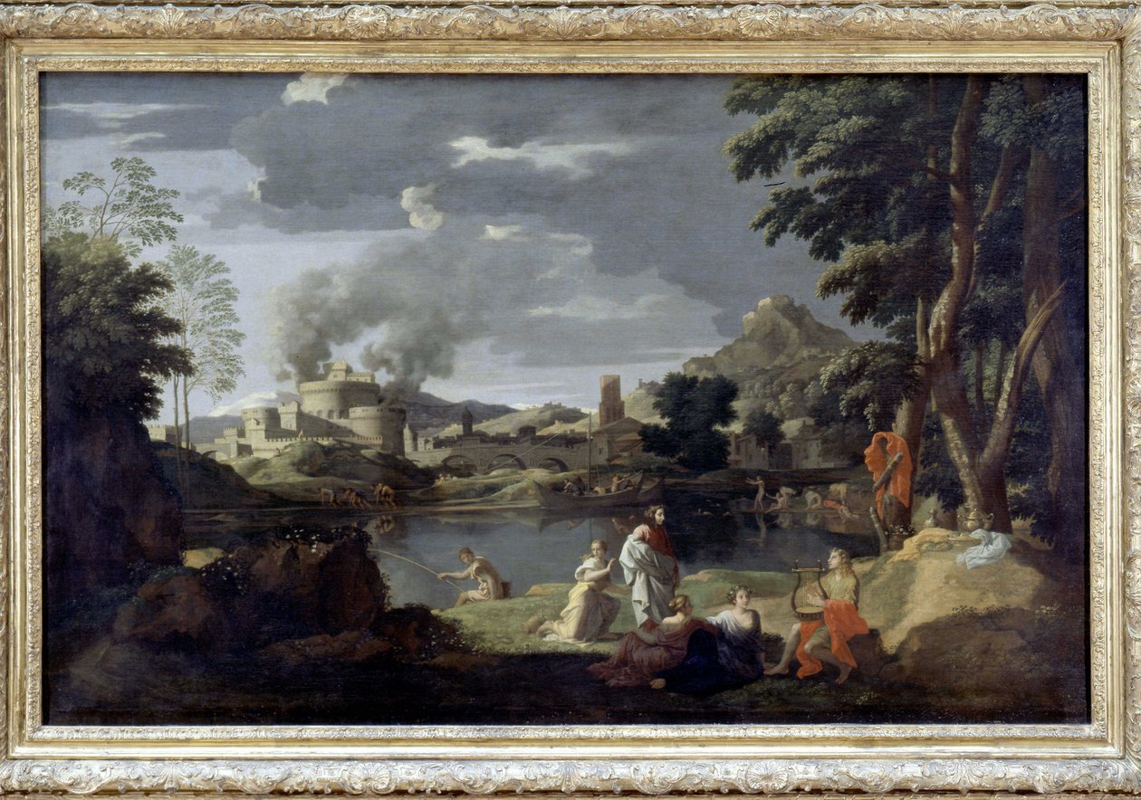 Orpheus en Eurydice van Poussin, Louvre Museum door Nicolas Poussin
