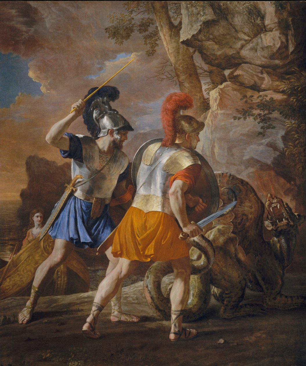De Metgezellen van Rinaldo door Nicolas Poussin