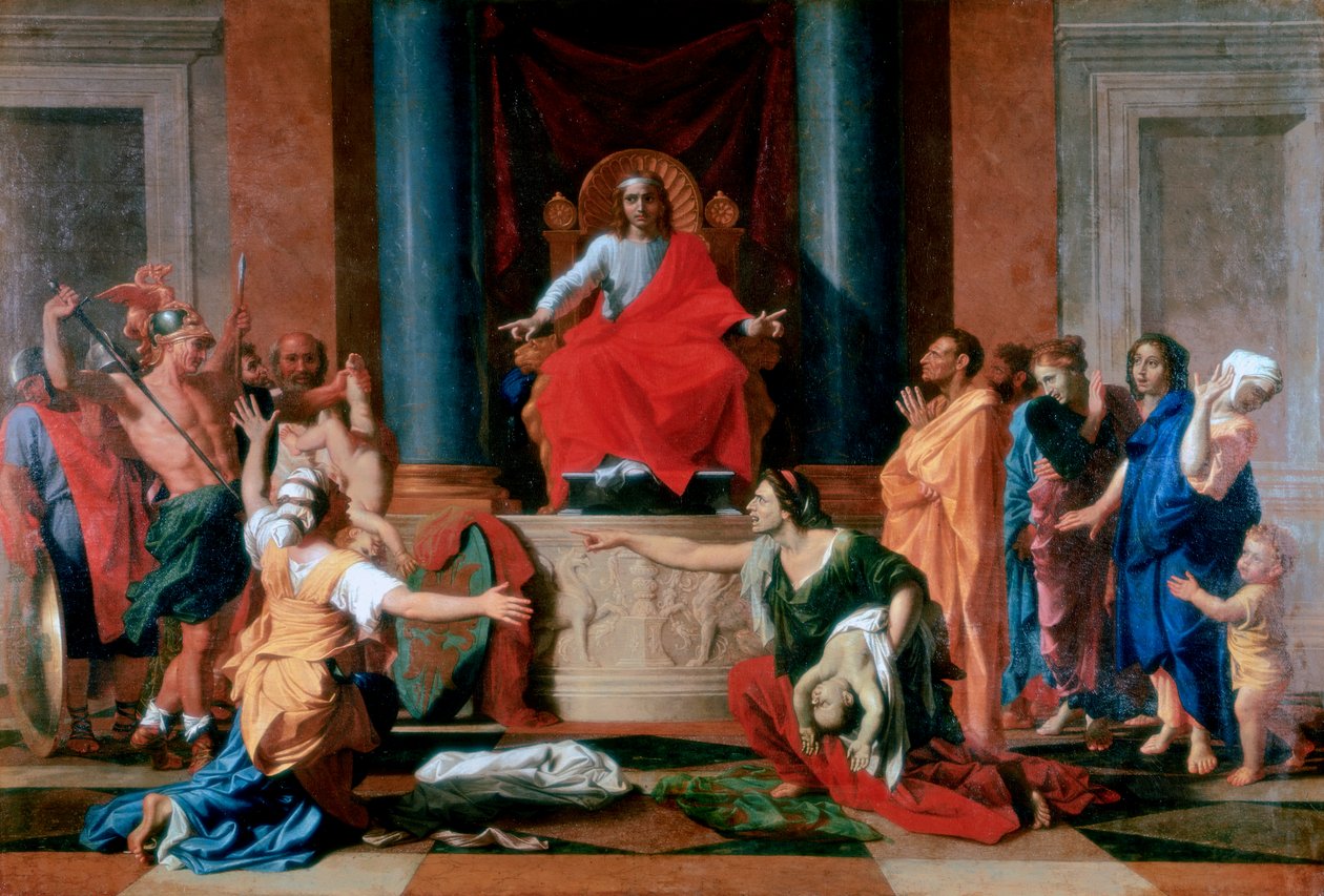 Het Oordeel van Salomo, 1649 door Nicolas Poussin