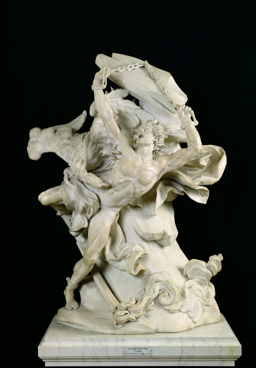 Prometheus in ketenen door Nicolas Sebastien Adam