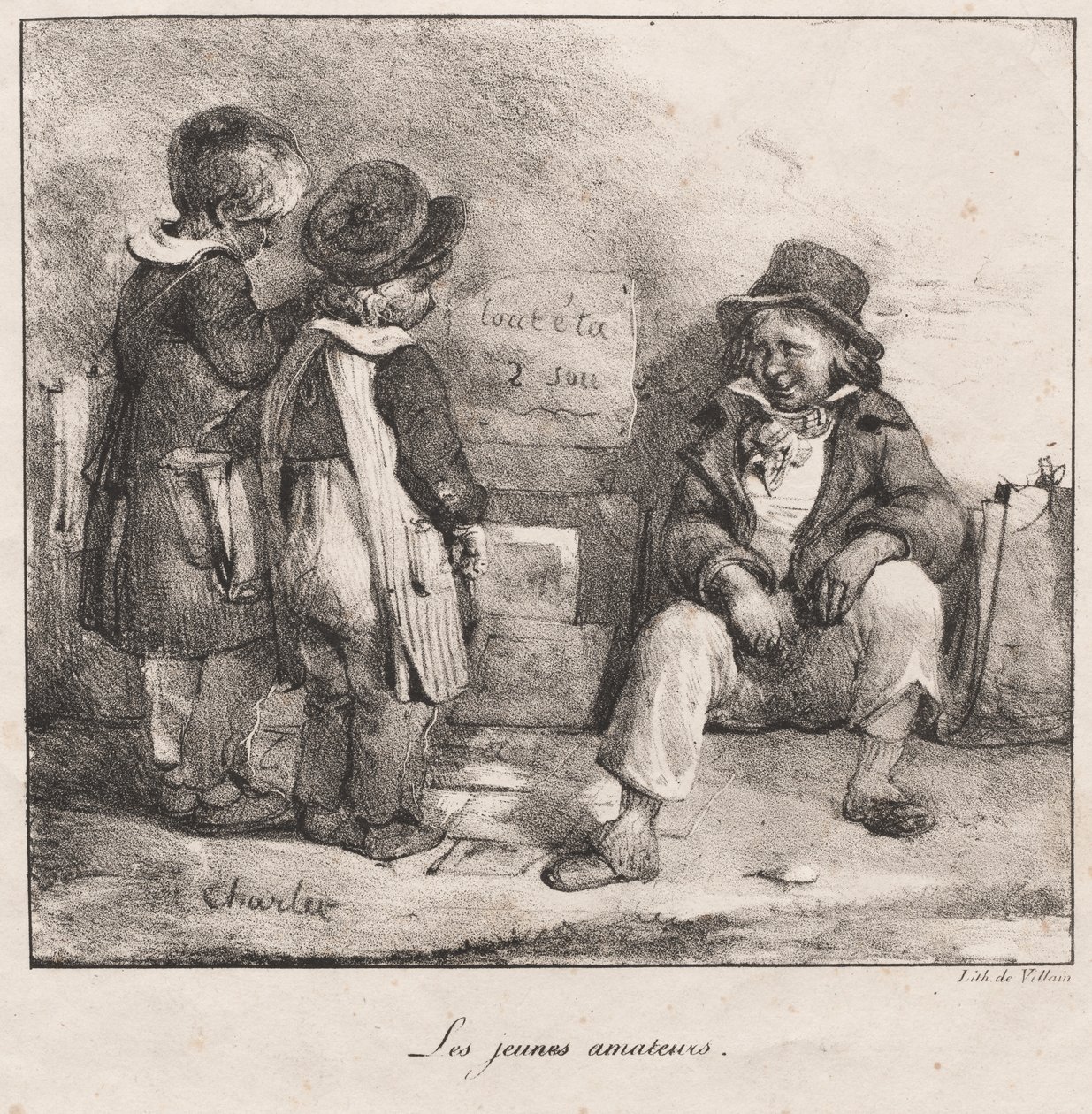 Schetsboek voor het gebruik van kleine kinderen: De jonge amateurs door Nicolas Toussaint Charlet