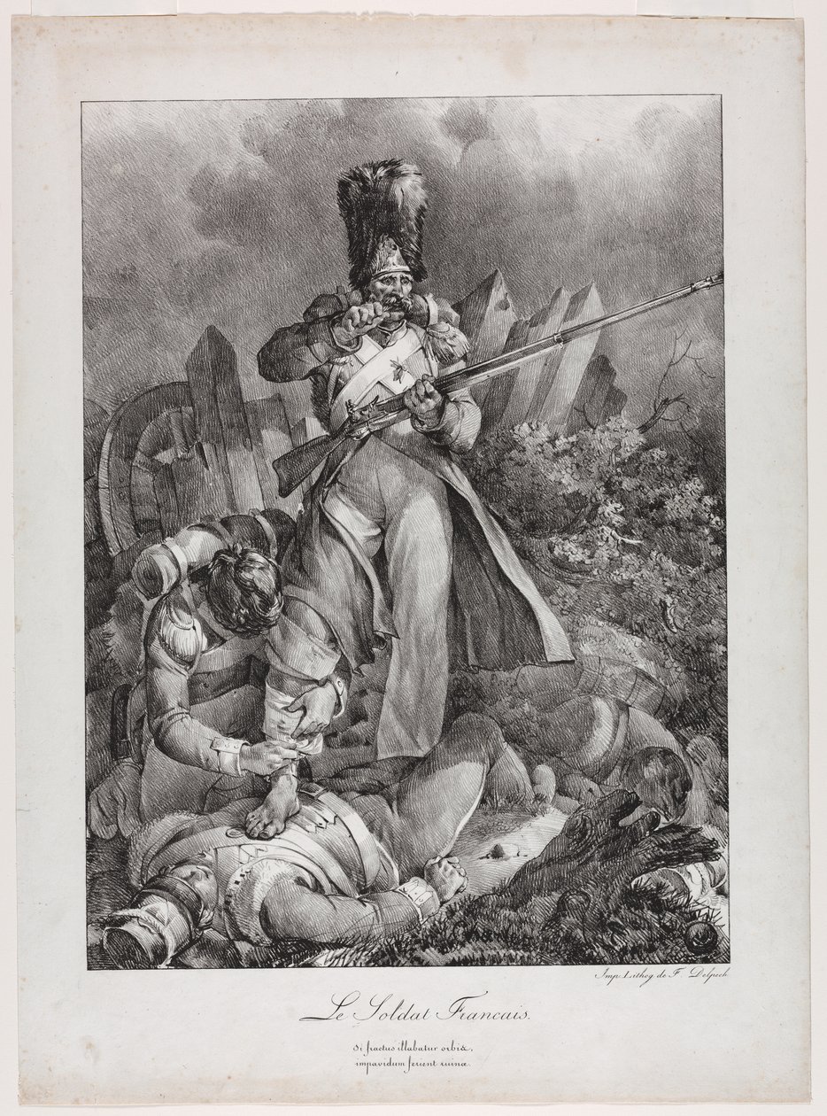 De Franse Soldaat Le Soldat français, 1818 door Nicolas Toussaint Charlet