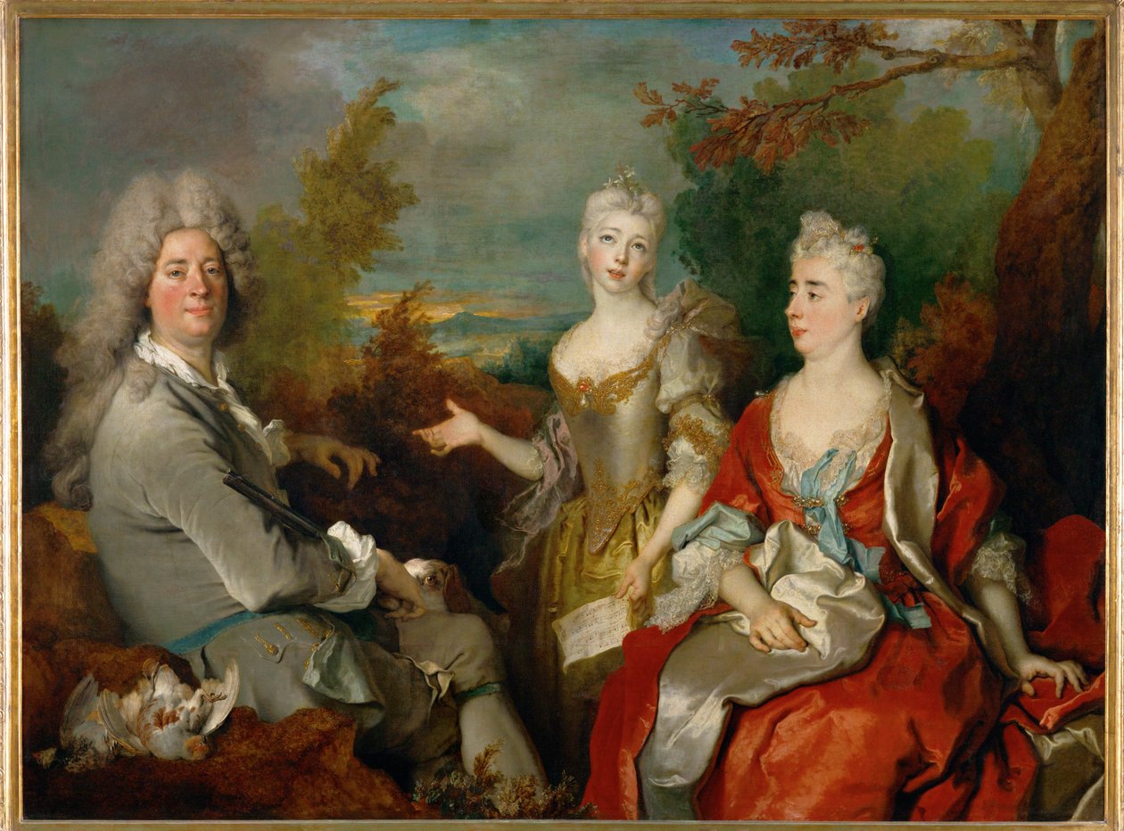 Familieportret ... door Nicolas de (workshop) Largilliere