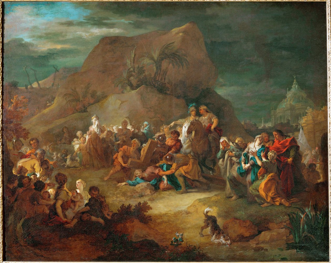 Le portement de Croix - Christus die het kruis draagt ... door Nicolas de (workshop) Largilliere