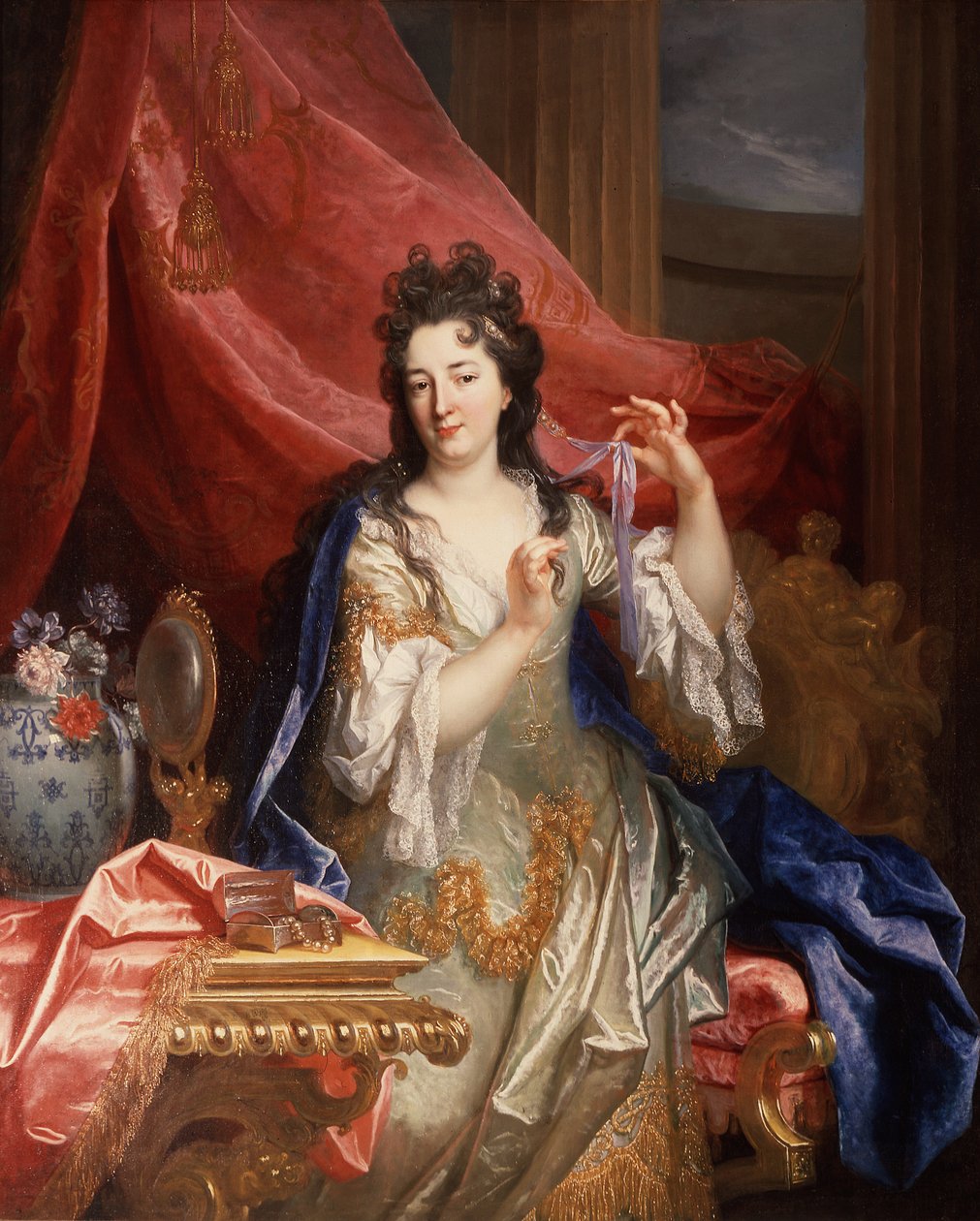 Portret van een vrouw, ca. 1696 (olieverf op doek) door Nicolas de Largillière