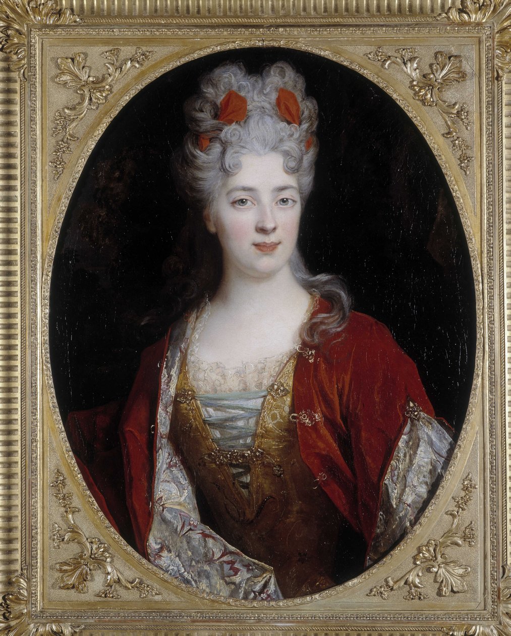 Portret van een vrouw. Schilderij door Nicolas de Largilliere door Nicolas de Largillière