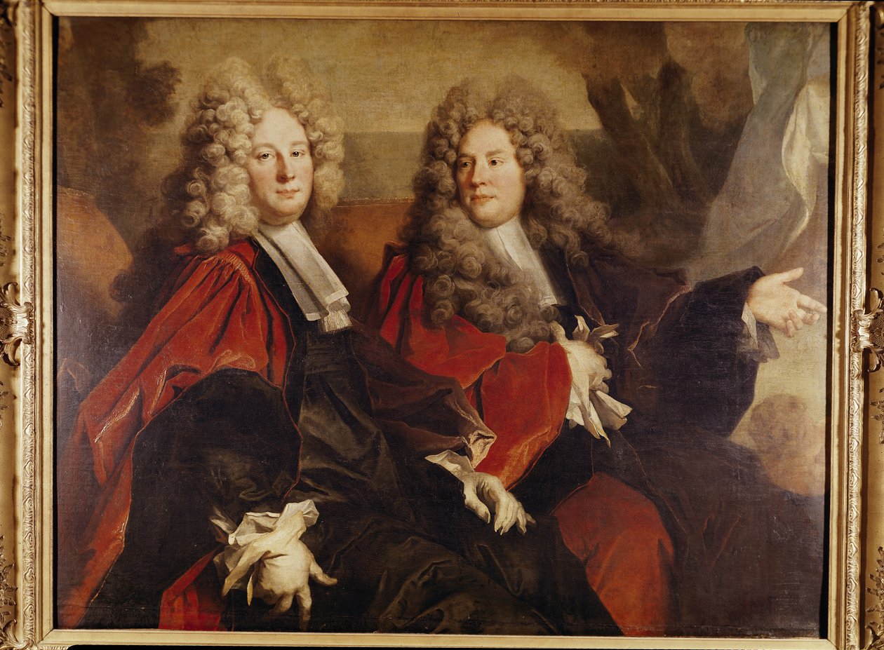 Portret van Wethouder Hugues Desnots en Wethouder Bouhet, gekozen in 1702 door Nicolas de Largillière