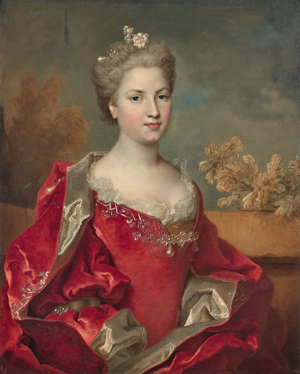 Portret van Louise de Rohan hertogin van Montbazon 1704-1780, 1725-1730 door Nicolas de Largillière