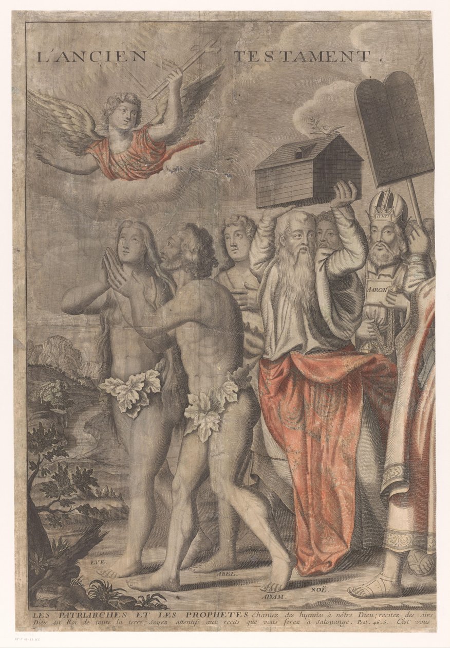 Triomftocht van Christus met figuren uit het Oude en Nieuwe Testament (eerste deel) door Nicolas de Larmessin (I)